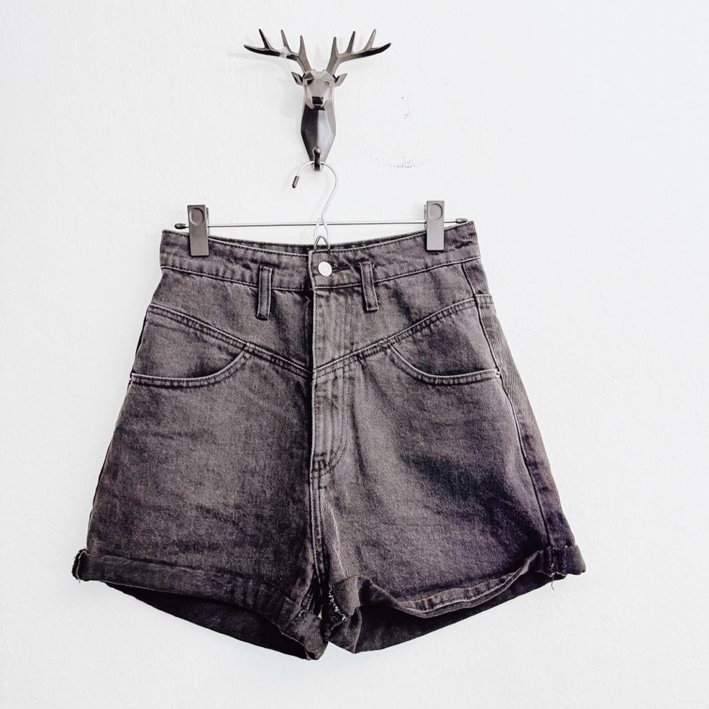 OAT NEW YORK Women's Black Denim Jean Shorts Size 24
